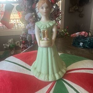Enesco Green and Gold Figurine